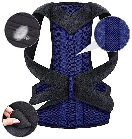 one piece male female adjustable magnetic posture corrector sports safety back shoulder support belt corset spine posture back corrector 370175086