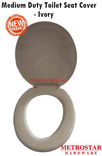 Metrostarhardware Medium Duty Toilet Seat Cover (Ivory)