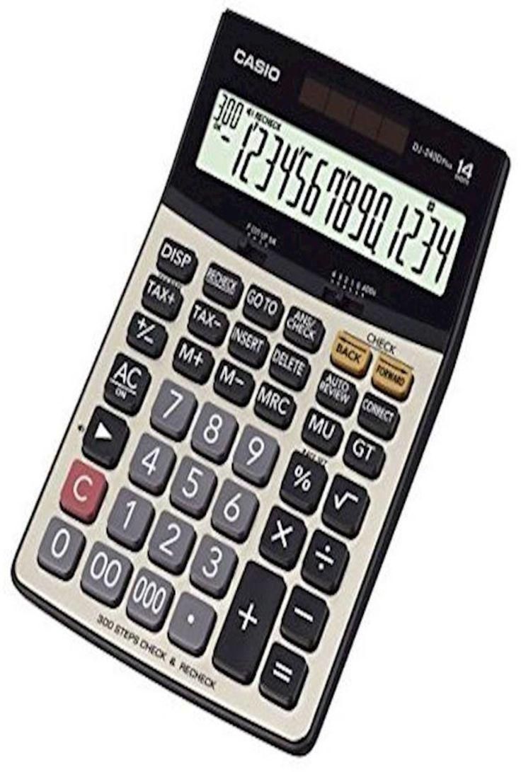 Casio Dual Power 14 Digit Financial Calculator Black/Silver