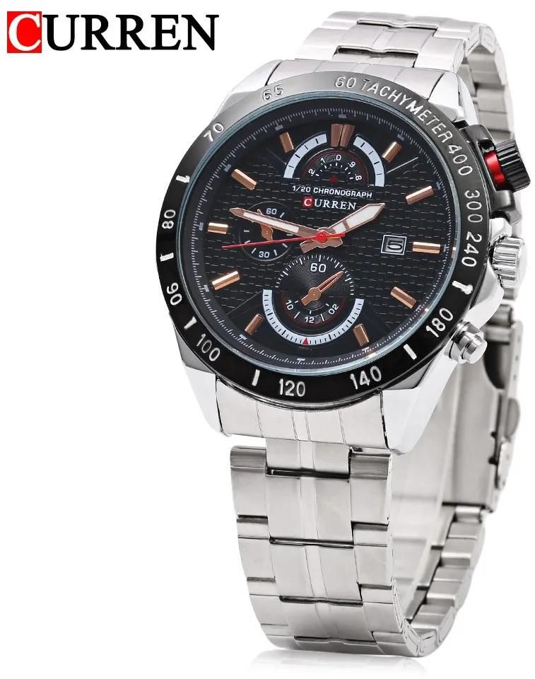 CURREN 8148 Male Quartz Watch Date Luminous Pointer Wristwatch