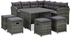vidaXL 6 Piece Garden Lounge Set with Cushions Poly Rattan Grey