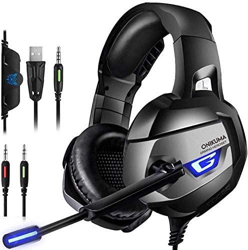 Stereo Gaming Headset for PS4, Xbox One, PC, Enhanced 7.1 Surround Sound, Updated Noise Cancelling Mic Headphones