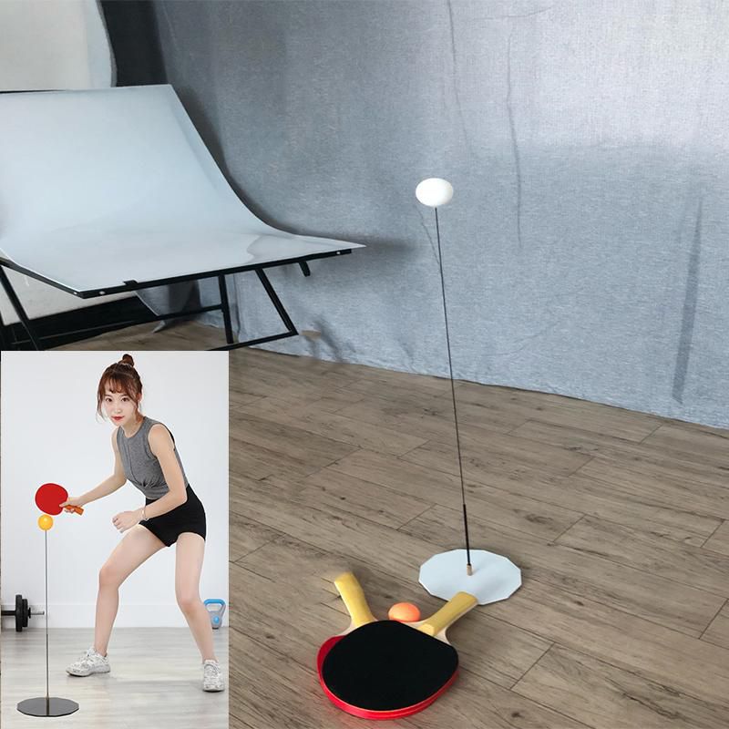 Elastic Soft Shaft Table Tennis Single Ping Pong Trainer 5 Balls