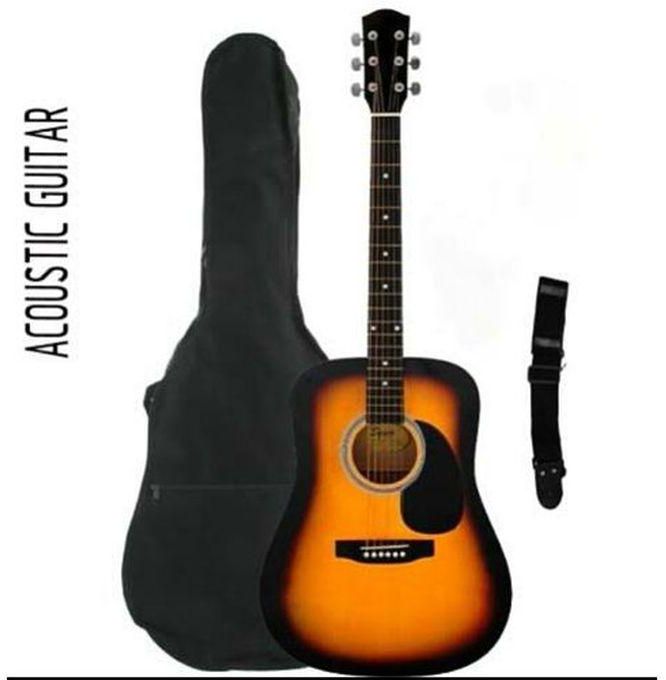 Acoustic Box Guitar With Bag And Strap - Sunburst-38"