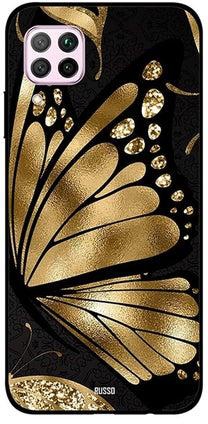 Skin Snap Case Cover -for Huawei Nova 7i Golden Butterfly Concept Art Golden Butterfly Concept Art