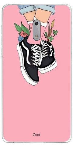 Skin Case Cover -for Nokia 6 Flowers N Shoes Flowers N Shoes