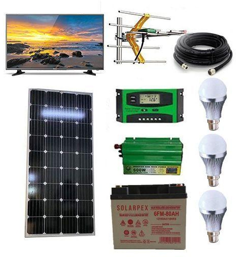 Solarmax 80Watts Solar Panel + 70Ah Solar Battery +300W Solar Power Inverter +10Ah Solar Charge Controller +3 DC Bulb +32" TV +Aerial