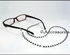O Accessories Glasses Chains _silver Metal_white & Black Beads