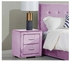2 Drawer Upholstered Nightstand with Tempered Glass Top