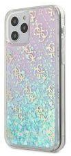 Guess PU Leather Case Saffiano With Metal Logo Hot Stamp Stripes For iPhone 13 Pro (6.1) - Pink