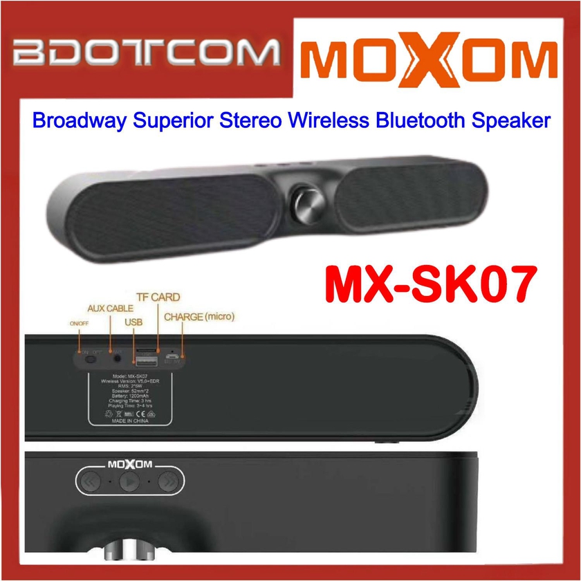 Moxom MX-SK07 Broadway Superior Stereo Sound Wireless Bluetooth Speaker