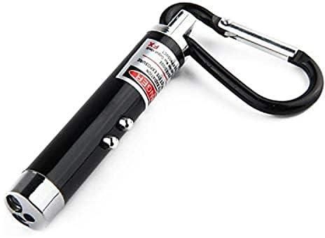 5mW 2-in-1 LED Laser Pen Pointer Flashlight Torch Beam Light Keychain - 2724611237683