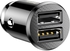 Baseus 3.1A Car Charger Adapter Dual USB Port Fast Car Charging Mini Flush Fit Phone x/8/7/6s/Plus, iPad Air 2/Mini 3, Galaxy S9/S9 Plus/S8/S7/S6 - Black