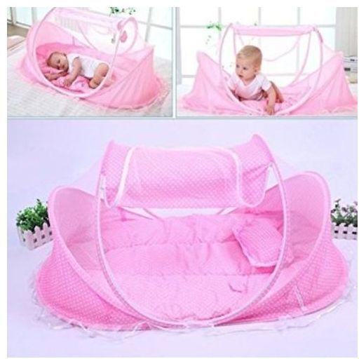 Happy Baby Portable Baby Cot Mosquito Net - PINK