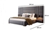 Bed, 160 cm, Grey - HB32