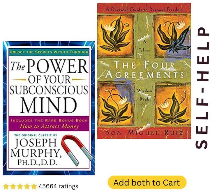 The Power Of The Subconscious Mind By Joseph Murphy + The Four Agreements: A Practical Guide To Personal Freedom By Don Miguel Ruiz