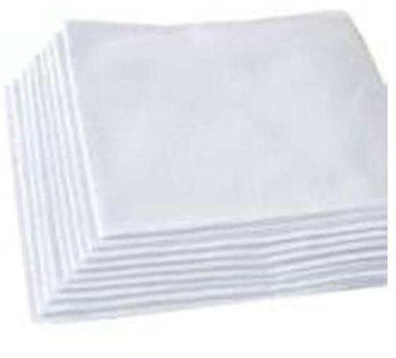 Pure Cotton White Handkerchief (12-in-1 Pack)