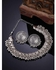 Shining Diva Fashion Latest Stylish Traditional Oxidised Silver Necklace Jewellery Set for Women (13157s), One Size