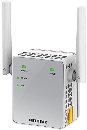 Netgear 11Ac 750 Mbps (300 Mbps + 450 Mbps) Dual Band Gigabit Wi-Fi Range Extender With External Antennas (Wi-Fi Booster) (Ex3700-100UKs) White
