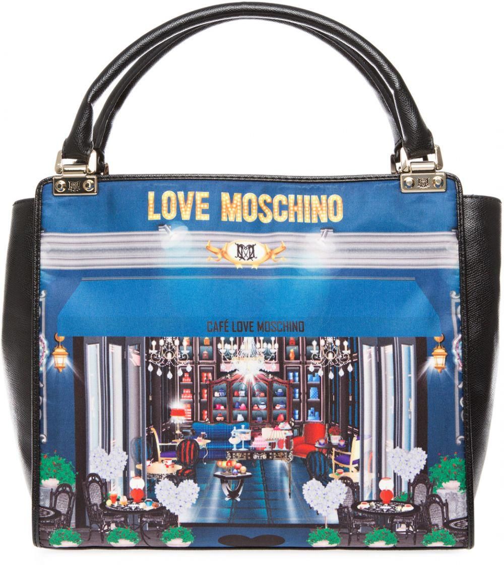Moschino JC4221PP0JKD0700 I Love Café Shopper Bag for Women - Blue