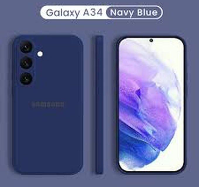 Samsung Galaxy A34 5G Soft Silicone TPU Back Cover/CASE-BLUE