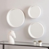 White 3-Piece Round Decorative Wall Mirror