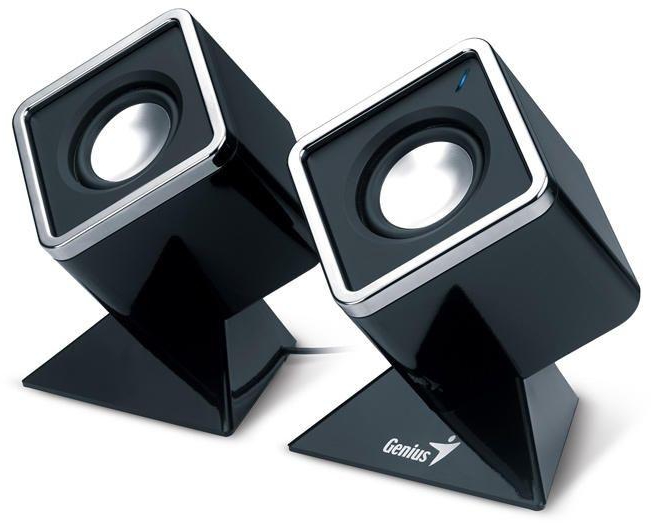 Genius SP-D120 USB Powered Cubed Stereo Speakers - Black