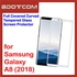 Bdotcom Full Covered Curved Tempered Glass Screen Protector for Samsung A8 2018 (White)