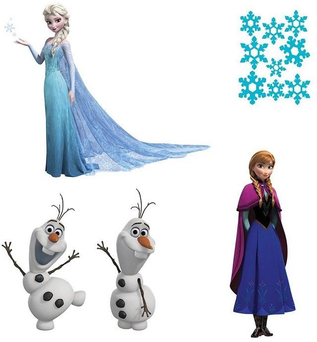 Frozen Anna Elsa Olaf Peel & Stick Growth Chart Disney Wall Decals