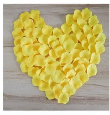 Enigma 100 Pcs Yellow Artificial Rose Petals - Wedding/Party Decorations - Flower Girls Toss
