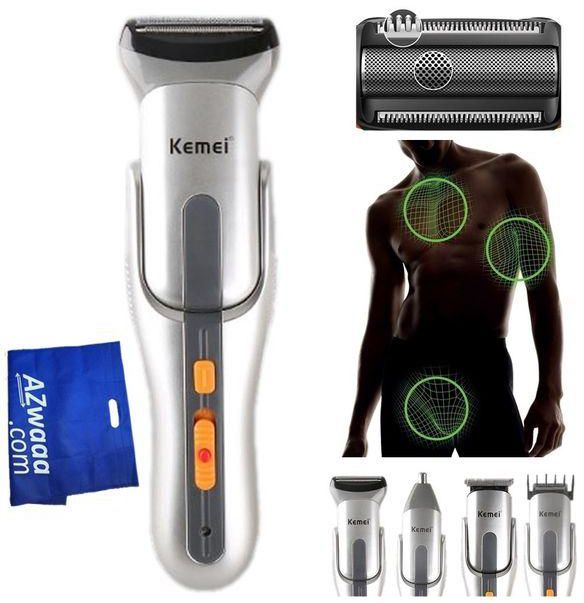 Kemei KM680A - 8 In1 Grooming Kit Hair & Nose Trimmer & Shaver + Azwaaa Bag