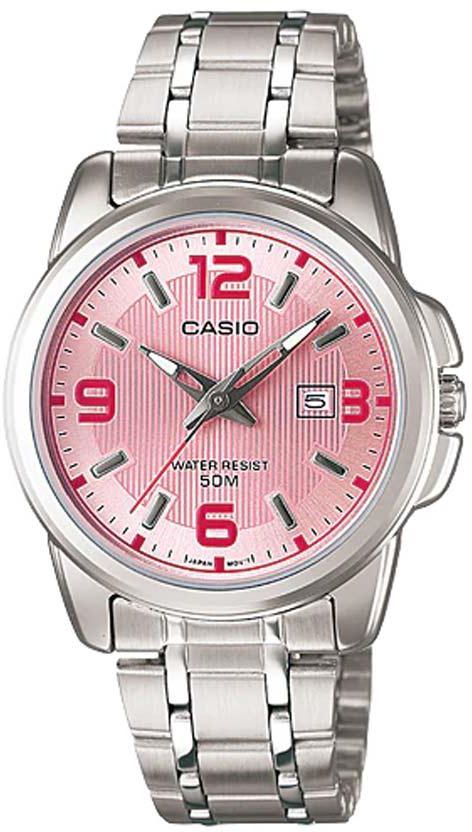 Casio LTP-1314D-5AVDF Women’s Enticer Pink Dial Bracelet Watch