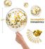 Giant Metallic Confetti Latex Party Balloons, Clear and Gold, 12inch