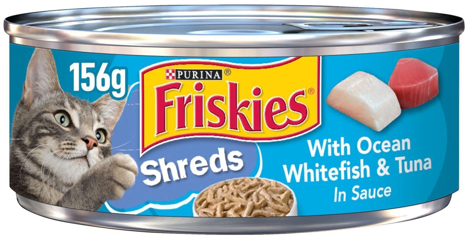 Purina Friskies Savory Shreds Wet Cat Food Whitefish And Sardines 156g
