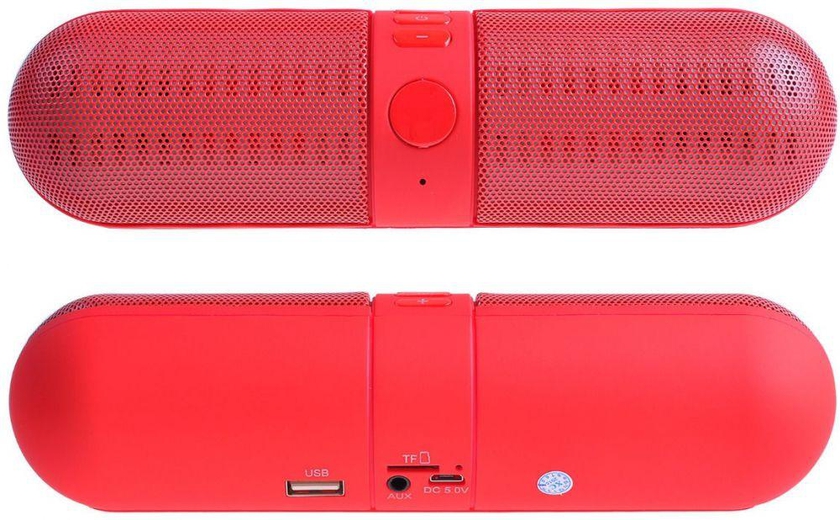 Red Portable Shockproof Bluetooth Wireless FM Stereo Speaker For SmartPhone Tablet