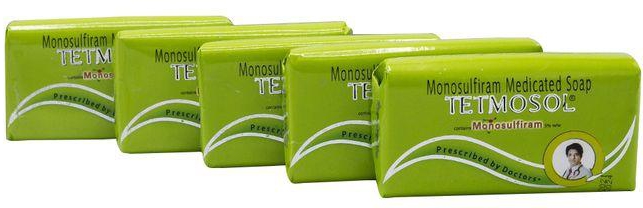 Tetmosol Medicated Soap (Monosulfiram) For Itchy Skin Conditions-5pcs