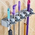 Wall Mounted Mop/Broom Holder, 5 Slot Position with 6 Hooks