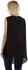Bella Donna Basic Crepe Chiffon Ttop With A Frontal Pleat-Black