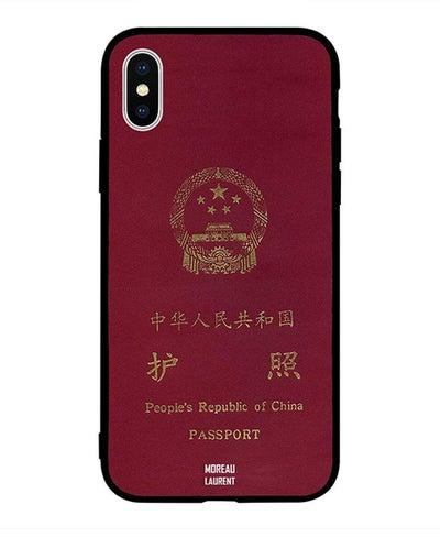 Skin Case Cover -for Apple iPhone X China Passport شكل جواز سفر الصين