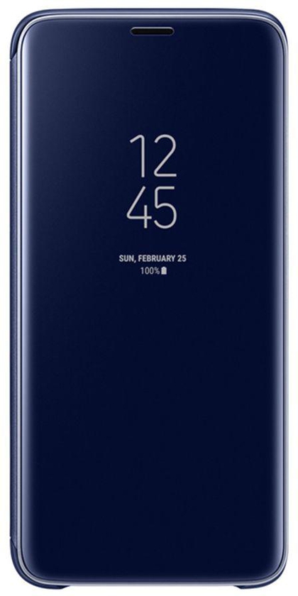 Clearview Stand Flip Cover For Samsung Galaxy S9 Blue