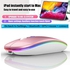 Led Bluetooth Mouse for iPad Pro iPad Air Rechargeable Bluetooth Wireless Mouse for MacBook pro MacBook Air Laptop Chromebook Windows Notebook MacBook HP PC DELL (LED Rose Gold)