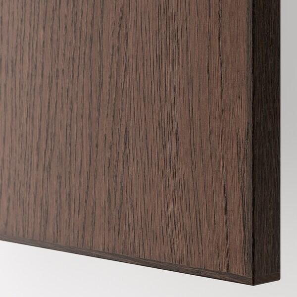 METOD خزانة عالية لثلاجة أو فريزر +بابين, أسود/Sinarp بني, ‎60x60x200 سم‏ - IKEA