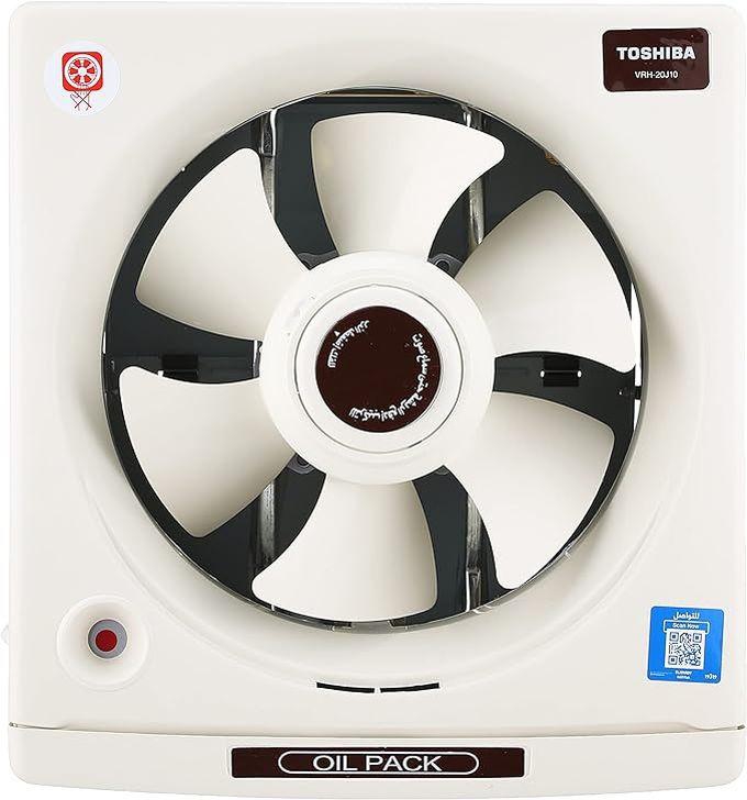 Toshiba Kitchen Ventilating Fan 20 Cm, Oil Drawer, Creamy VRH20J10C