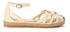 Ice Club Buckle Closure Leather Sandals - Beige