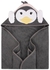 Hudson Childrenswear - Animal Hooded Towel (Woven Terry) Penguin - Sapphire Blue- Babystore.ae