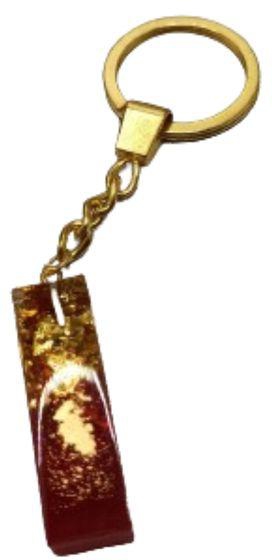 For Mother's Gift & Ramdan - Keychain-letter I- Red/Gold