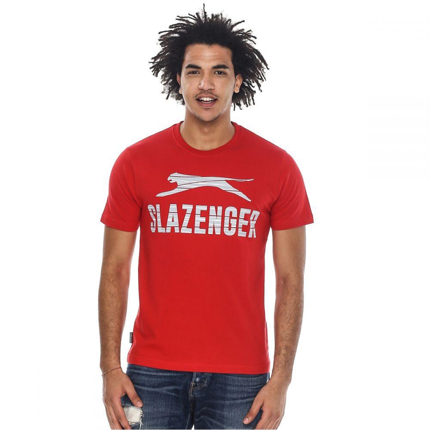 Slazenger S007646C PK B Brock Printed T-Shirt for Men - XL, Dark Red