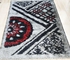 Shaggy Centre Rug-grey/red