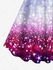 Plus Size Ombre Bubble Star Glitter Sparkling Sequin 3D Print Tank Party New Years Eve Dress - M