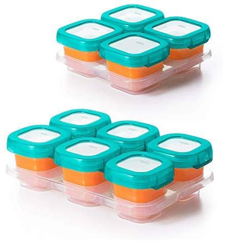 OXO TOT 12-Piece Baby Blocks Food Storage Containers Set, Teal